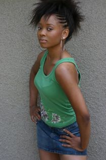 Leggy ebony secretary